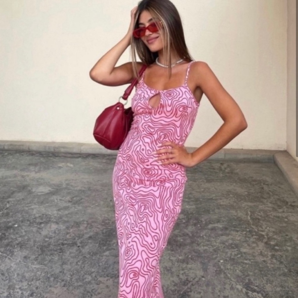 Jacquard midi dress